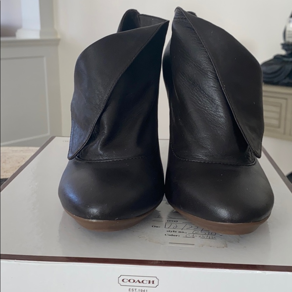Coach Alexandria Soft Nappa brown leather bootie